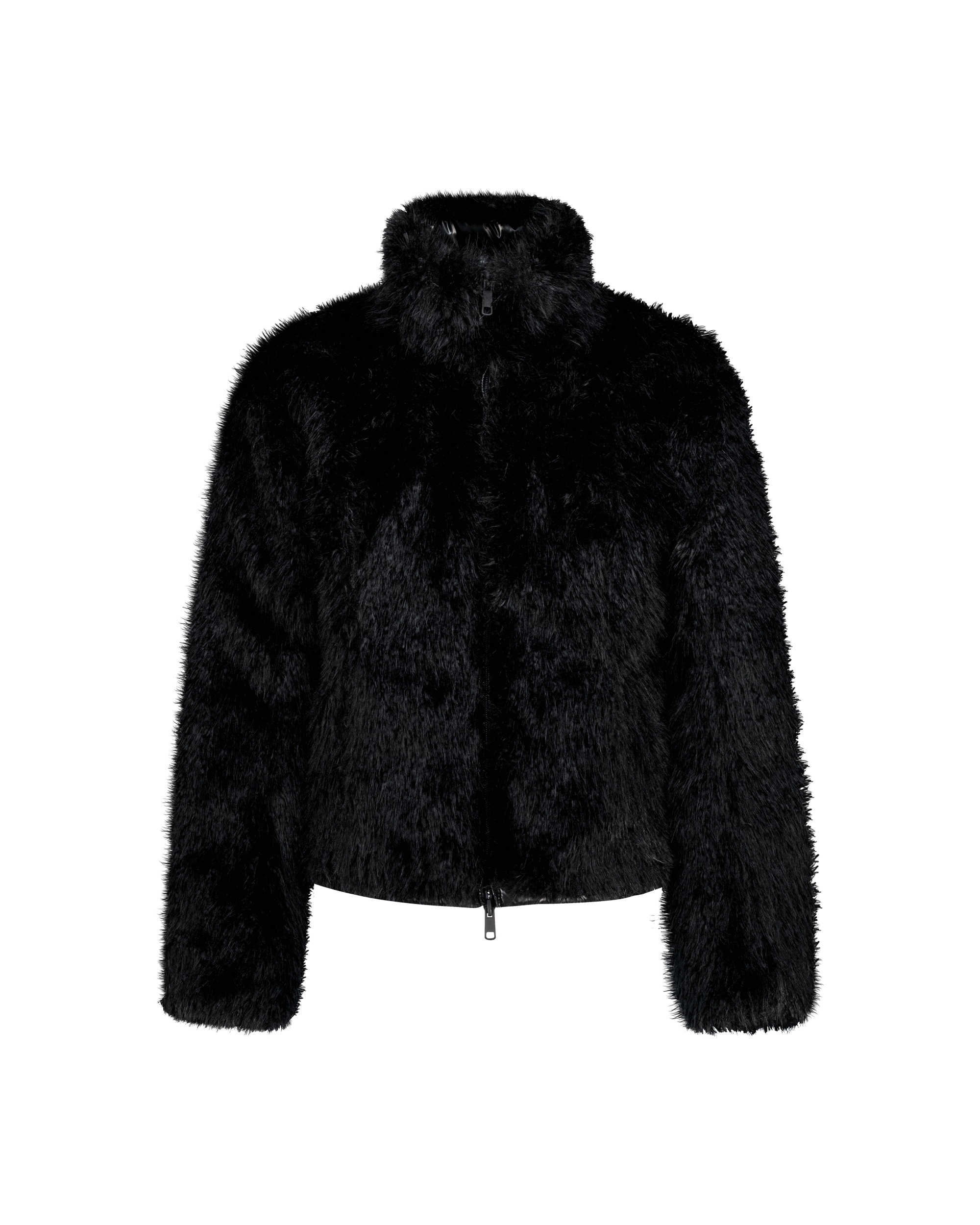 REVERSIBLE FAUX FUR DOWN JACKET