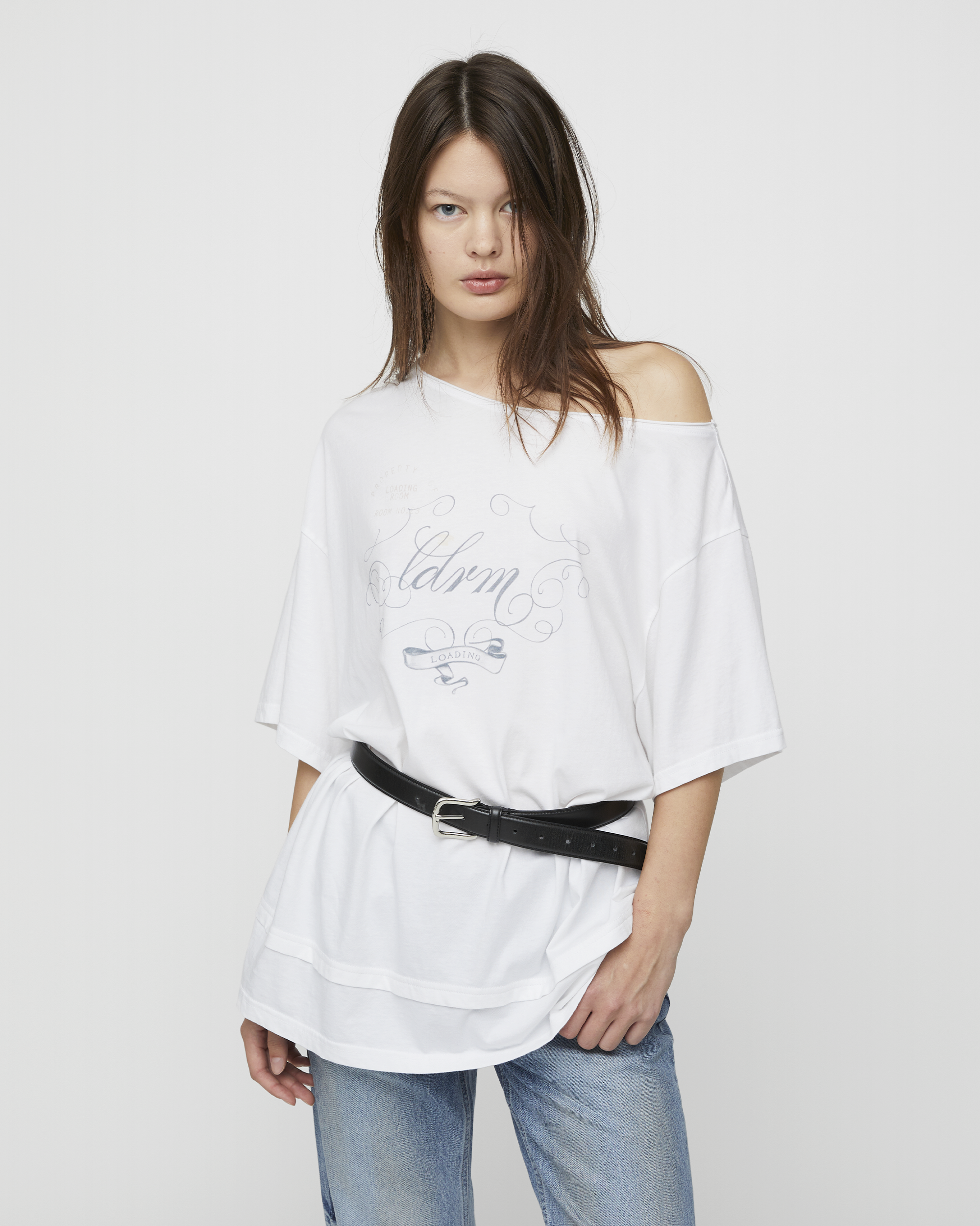 LAYERED ONE SHOULDER TEE