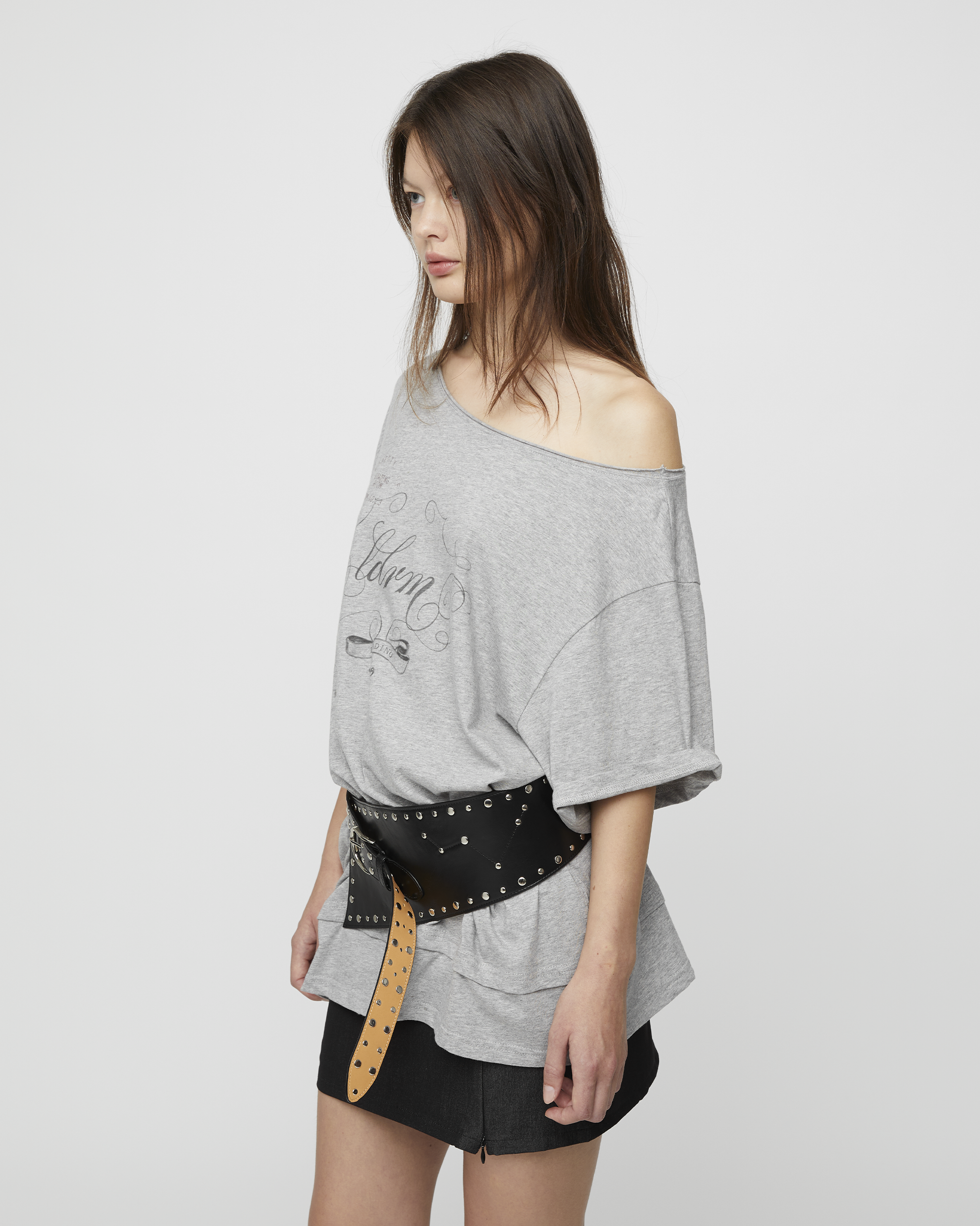 LAYERED ONE SHOULDER TEE